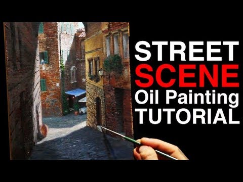 How to paint with PERSPECTIVE | Siena Street Scene | Oil Painting Tutorial
