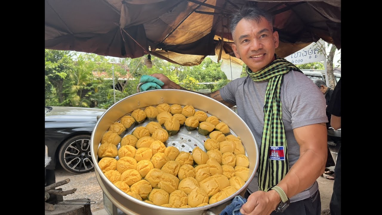 ភូមព្រះដាក់ស្រុកបន្ទាយស្រីខេត្តសៀមរាបធ្វើរនំអាកោត្នោត     preah dak village Banteay srei district