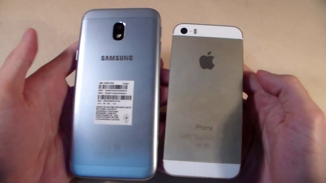 Samsung Galaxy J3 2017 vs iPhone 5S - YouTube