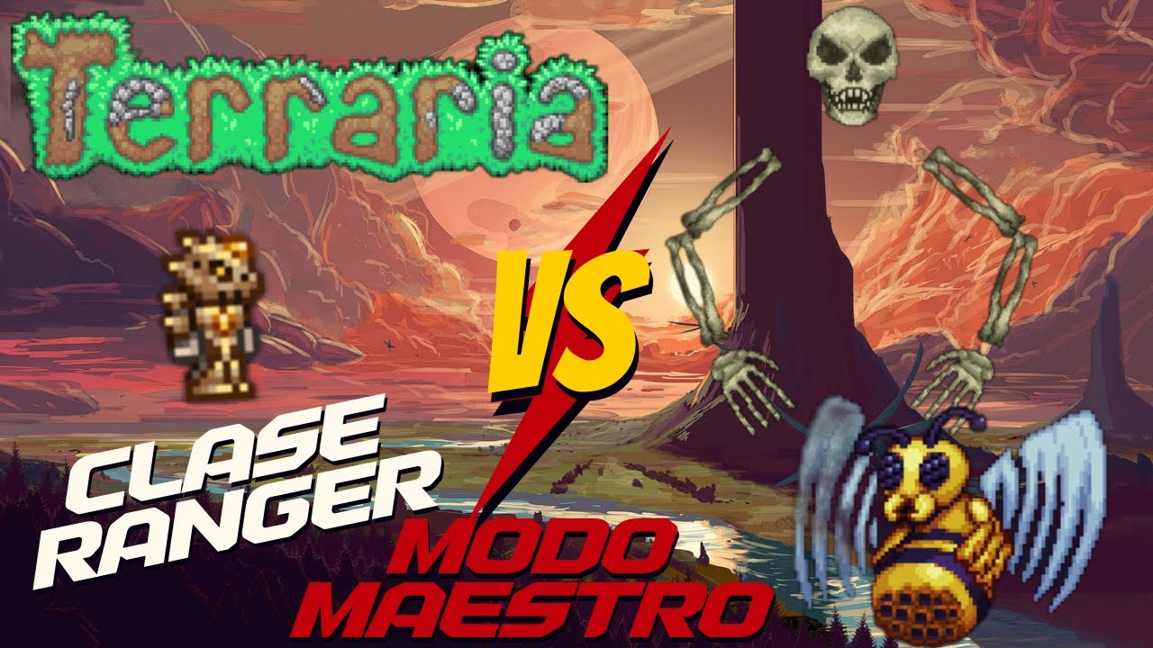 CLASE RANGER VS ABEJA REINA Y ESQUELETRON | TERRARIA 1.4.4.9 | MODO ...
