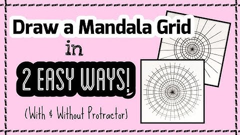 Draw a Mandala Grid in 2 Simple Ways | With & Without Protractor | Wartsy Queen👑 | Wardi Paul