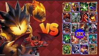 Fire Elemental & Demon vs All Card's || Castle Crush Battle