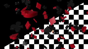 Falling Card Suits Loop  Stock Motion Graphics