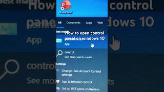 How to open control panel on windows 10 #windows
