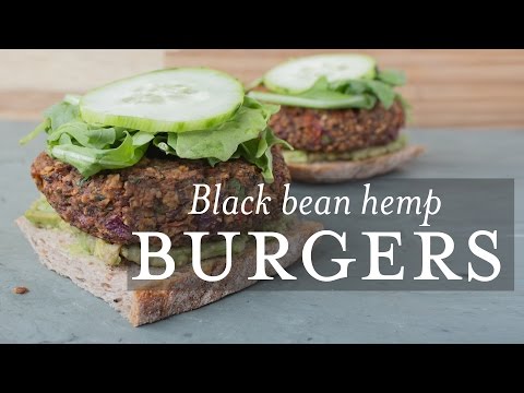Black Bean Hemp Burgers