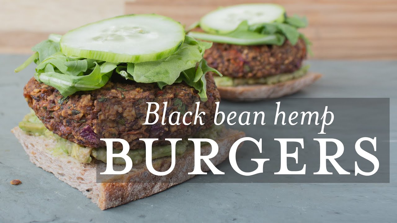 Black Bean Hemp Burgers YouTube