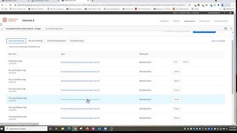 Adding Zoom LTI to i2 (Blackboard) and Import Meetings