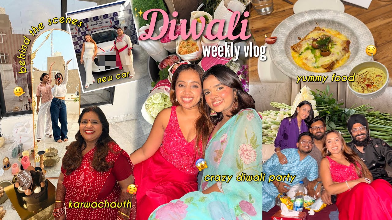 We got a NEW CAR🥹 Diwali party weekly pointless vlog💌