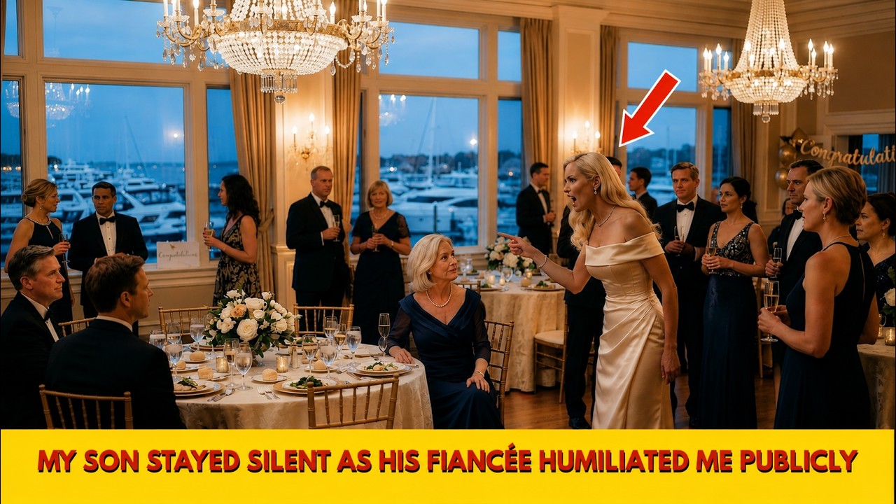 My Son Stayed Silent as His Fiancée Humiliated Me… Until the Ballroom Turned Against Her