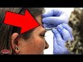 SHE WASN'T READY FOR THIS EYEBROW PIERCING!!! {Crying}