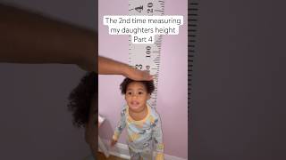 The 2nd time measuring my daughters height Post 4 #babyshorts #baby