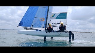 Team Rietman/White Foiling Nacra 17 Australia.