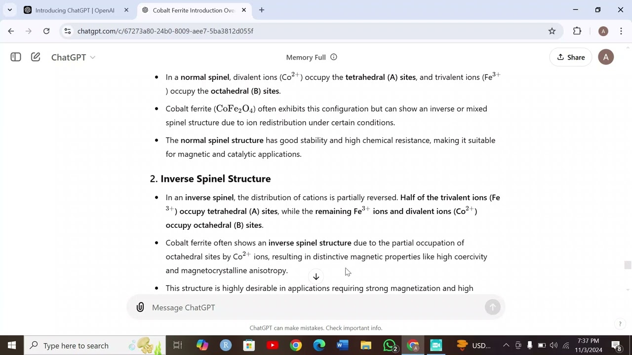 Spinel structure of cobalt ferrite | Inverse spinel and Mixed spinel structure of cobalt ferrite