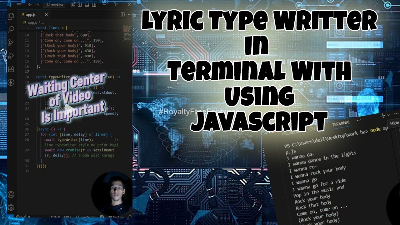 Typewriter Lyrics Effect in JavaScript | Terminal Song Animation 🎶 ...
