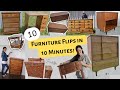 10 furniture flips in 10 minutes  furniture flipping makeovers before and afters jessobie