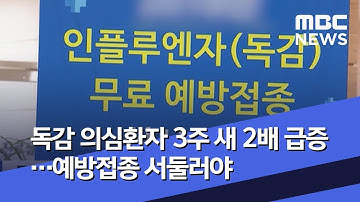 독감 의심환자 3주 새 2배 급증…예방접종 서둘러야 (2019.12.13/5MBC뉴스)