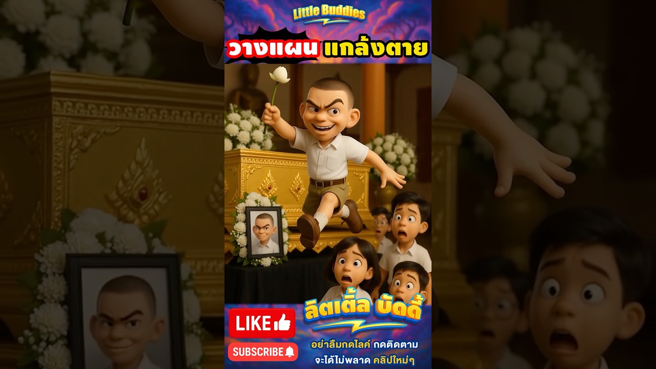 งานศพปลอม แกล้งเพื่อน !? | #การ์ตูน #ตลก #shorts