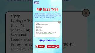PHP Data Type I PHP Data Types Explained in 60 Seconds! Learn PHP Data Types Fast | Beginners Guide