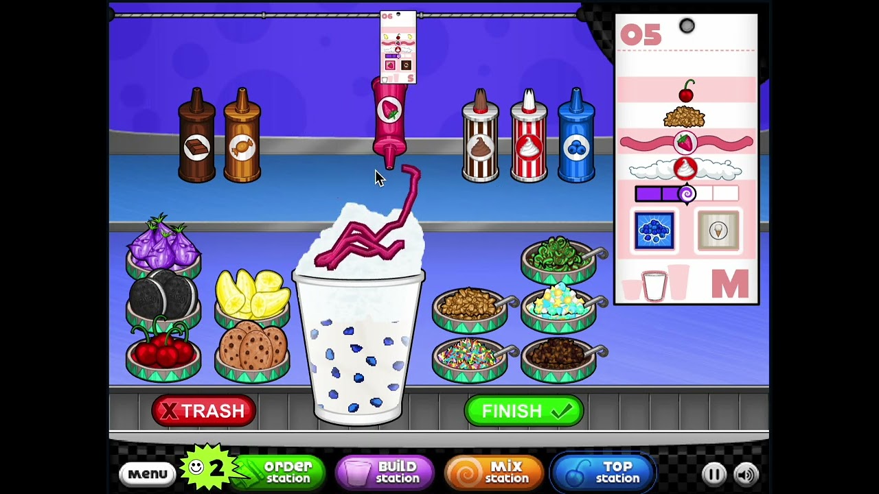 Papa's Freezeria (Coolmath) | All ingredients unlocked