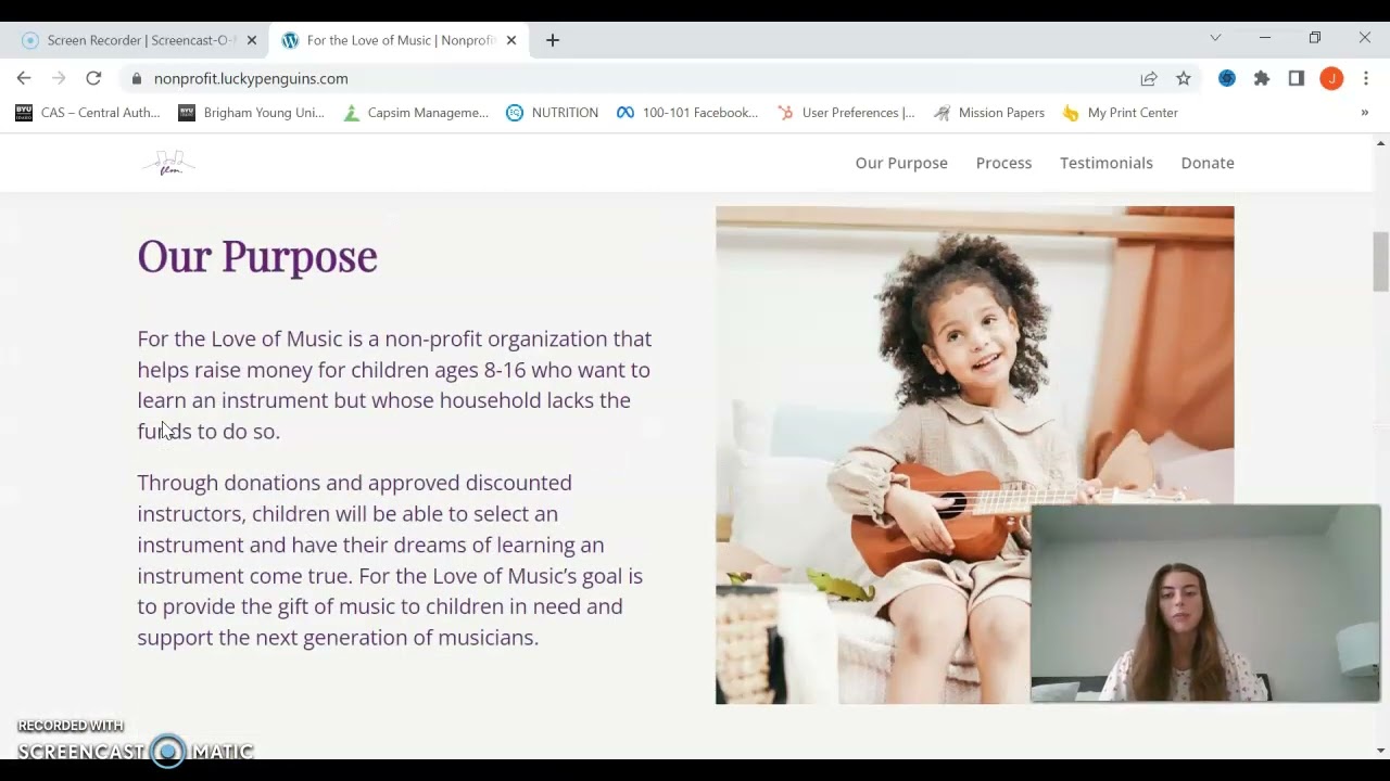 For the Love of Music Non-Profit Organization - Comm310