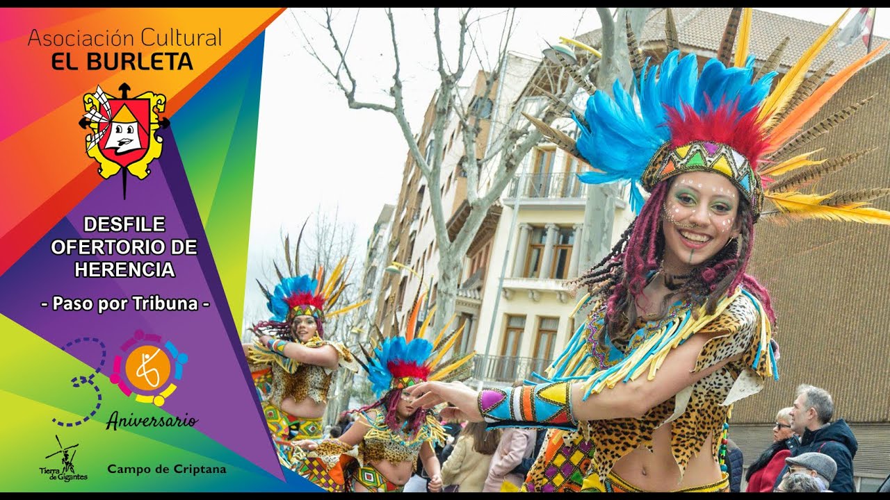 ASOCIACIÓN CULTURAL EL BURLETA - DESFILE OFERTORIO HERENCIA - Paso por Tribuna