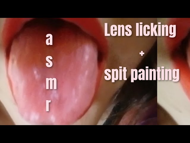ASMR - LENS LICKING + SPIT PAINTING👅💦 (lamiendo la camara)