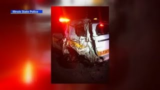 Semi truck driver violates Scott's Law in crash with Illinois State Police squad car