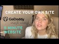 Create Your Own Website | 5 Minute ECommerce Site | GoDaddy Platform