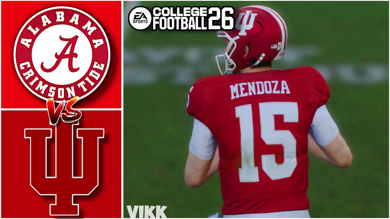 Alabama vs Indiana Playoff Simulation (College Football 26) - YouTube