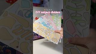 DIY subject dividers 📚📂 #study #studytube #diy #notebook
