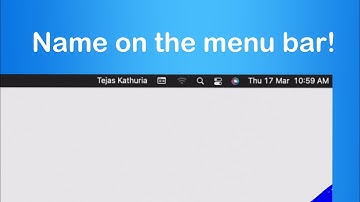How to add your name to the macOS menu bar! | macOS Monterey