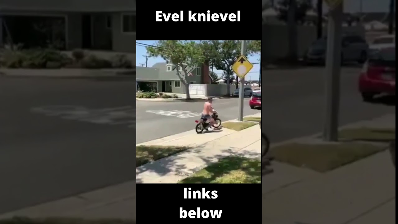 car crash videosm- Evel Kneviel wannabe smashes into a car 