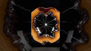 This wooden geode hides a tiny icicle ❄️ #shorts #asmr #satisfying #oddlysatisfying #icicle