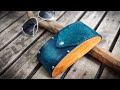 How to make WOOD and LEATHER sunglasses case | free PDF Leather patterns  | GIVE AWAY