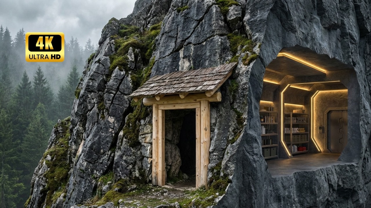 He Carved a SURVIVAL BUNKER Inside a Mountain Cave – Nobody Knew – (ASMR)