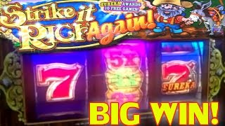 **BIG WIN** $10 HIGH LIMIT STRIKE IT RICH AGAIN & THUNDER CASH LIVE PLAY