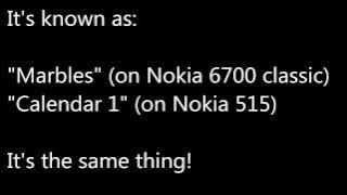 Nokia Ringtone/Alert tone - Marbles or Calendar 1 (from Nokia 515)???