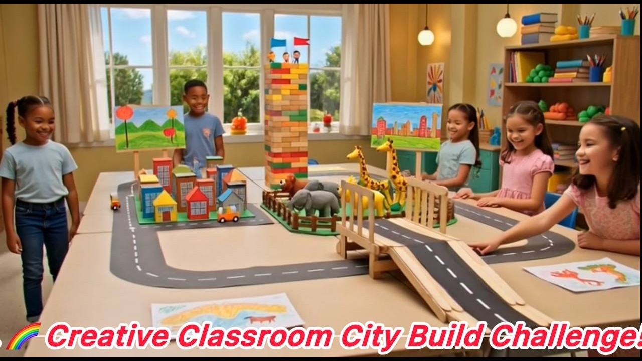 🌈 Creative Classroom City Build Challenge - YouTube