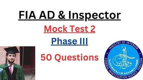 Ministry of Defence Assistant Director Past Papers Repeated MCQs | MOD AD Repeated MCQs |Mock Test 2