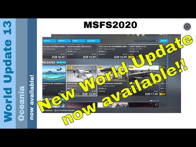 Microsoft Flight Simulator  Marketplace Update (week of August 12
