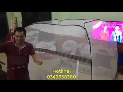 Video Cách bung và gấp màn đỉnh vuông chân viền cao cấp - youtube