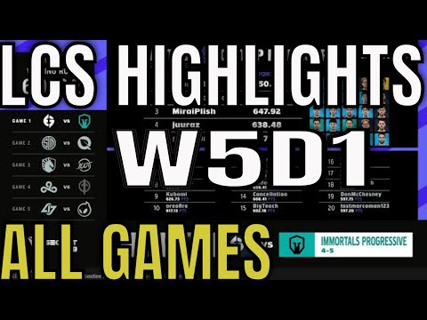 LCS Highlights ALL GAMES W5D1 Spring 2022 | Week 5 Day 1