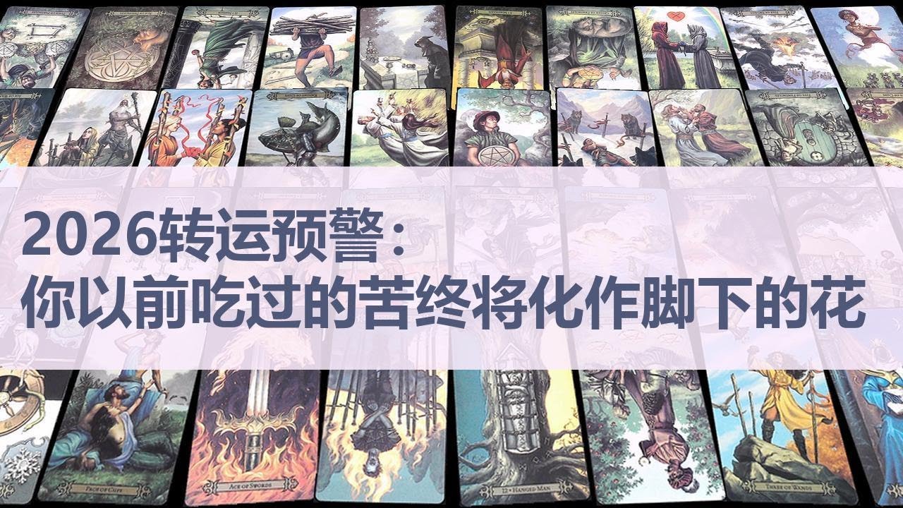 Tarot✨2026转运预警：你以前吃过的苦，终将化作脚下的花