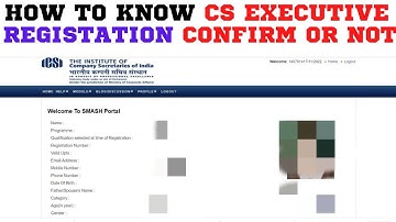 How To know CS Executive Registration Confirmed Or Not|How to check CS Executive Registration Status