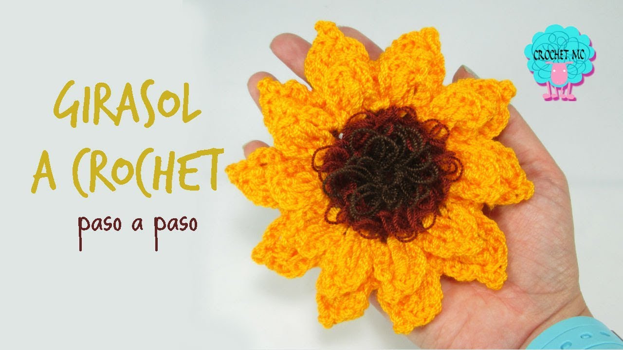 Paso a paso girasol a crochet