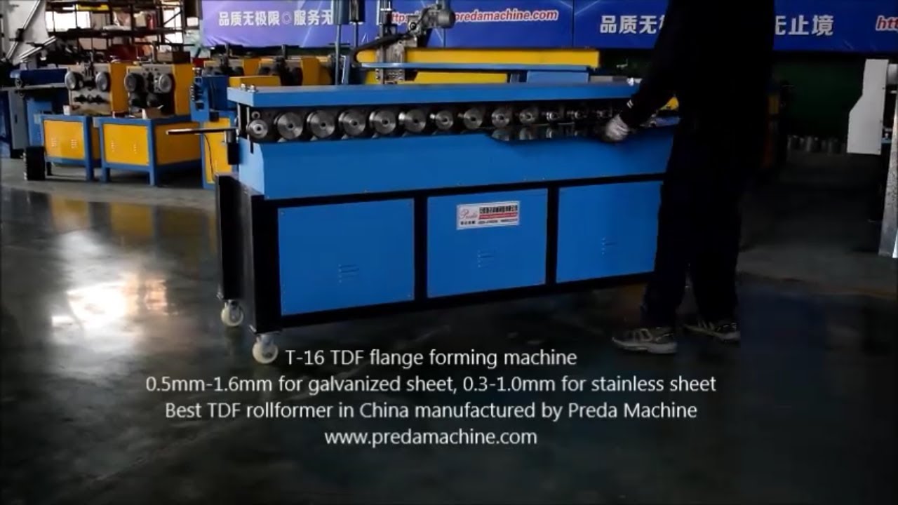TDF flange forming machine T-16 capable of 1.6mm galvanized steel ...