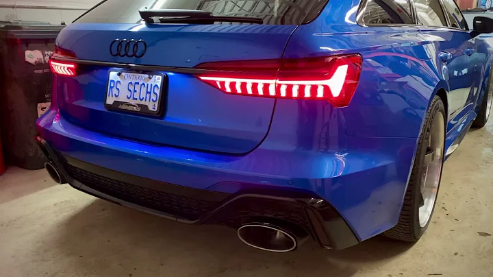 Audi RS6 Avant start up with Akrapovic