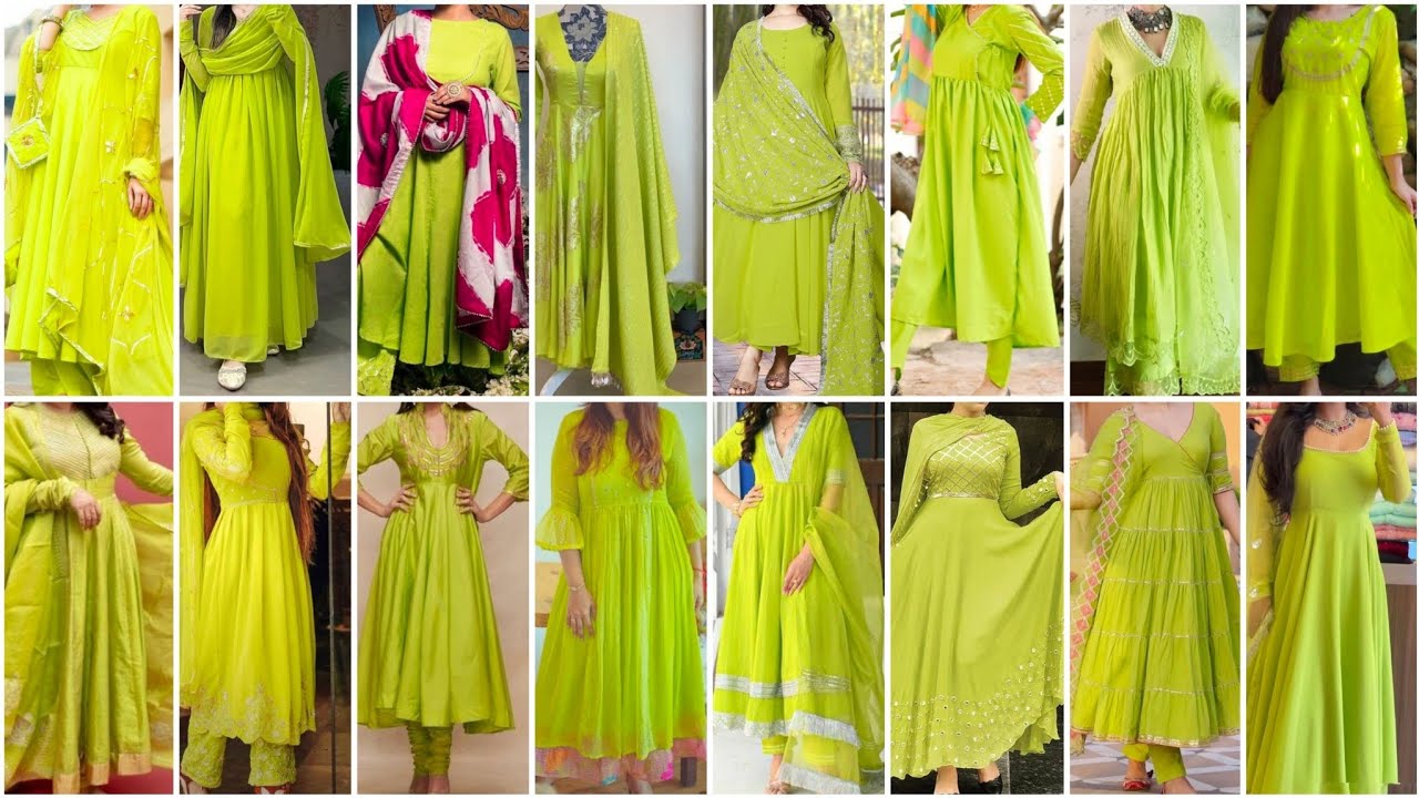 Parrot Green💚 Colour Anarkali Suit Design Ideas | Latest & Trending Styles 2026