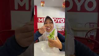 Matcha mix sundae, varian eskrim momoyo baru lagi, lagi promo pake voucher tiktok, yuk order