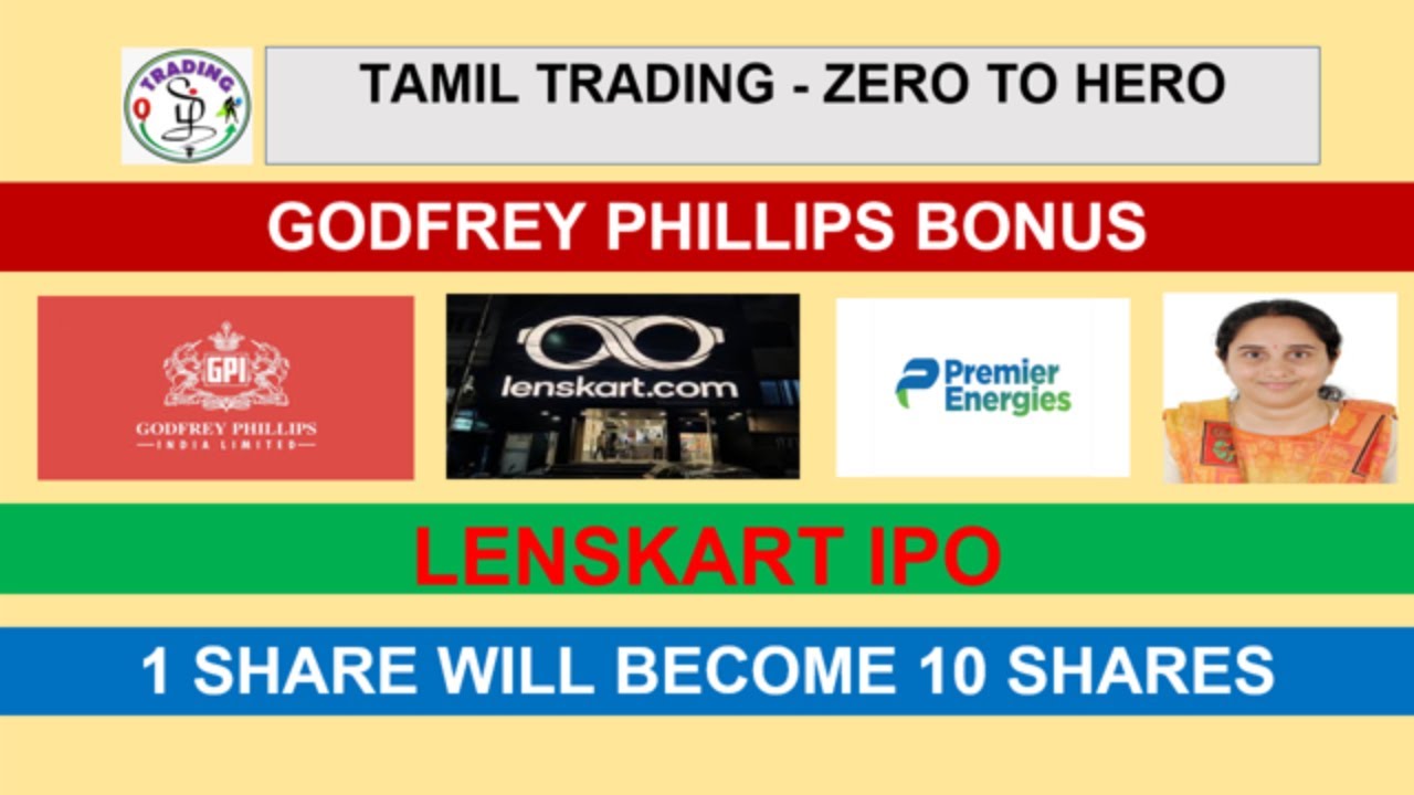 GODFREY PHILLIPS BONUS, LENSKART IPO, STOCK- BONUS & SPLIT 